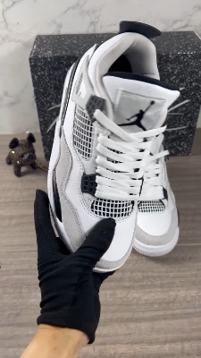 Nike Air Jordan 4 Retro sneakers in the "Military Black" — 5