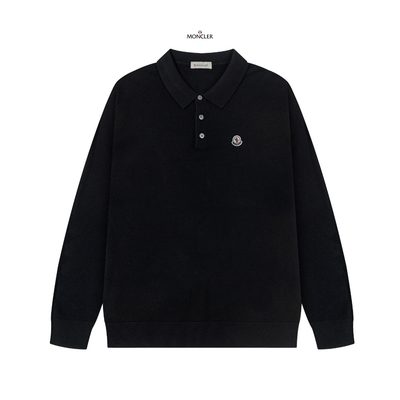 Moncler long-sleeve knit polo sweater — 3