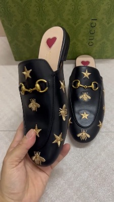 Gucci Princetown black leather mules — 5