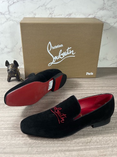 Christian Louboutin Dandelion Strass suede loafers for men
