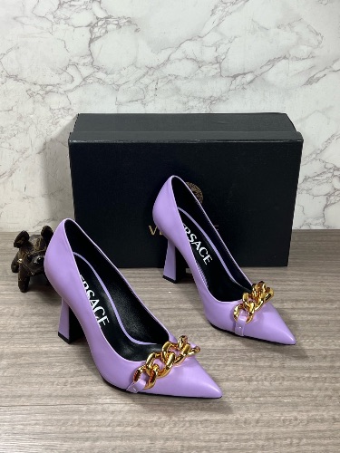 Versace Medusa chain pointed-toe pumps