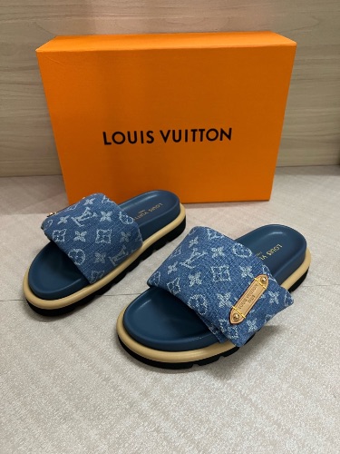 Louis Vuitton Pool Pillow Comfort Mules in Denim Blue — 3