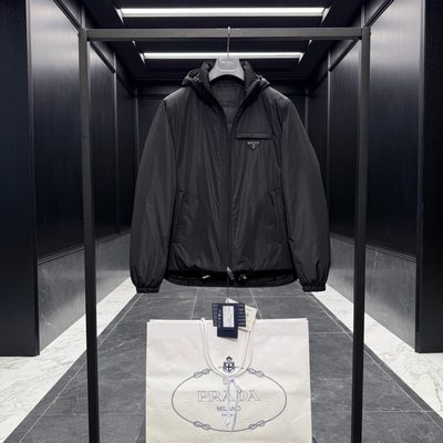 Prada Black Re-Nylon Puffer Jacket — 3