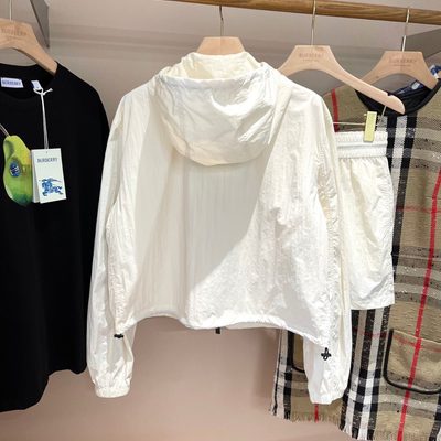 Burberry Cropped Nylon Hooded Jacket — 6