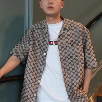 Gucci GG linen blend canvas shirt — 6