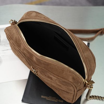 Saint Laurent Loulou Medium Suede Camera Bag — 12