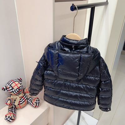 Moncler Enfant Maya Hooded Short Down Jacket — 8