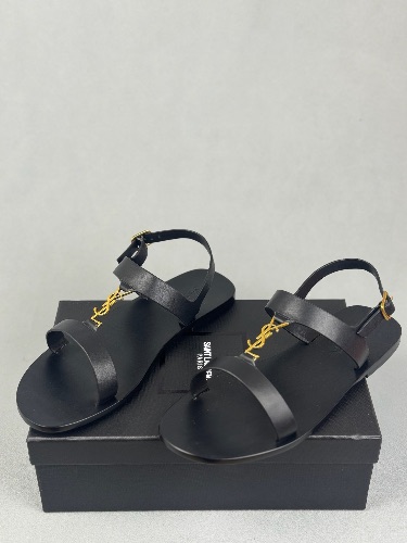 Saint Laurent Cassandre flat sandals — 4