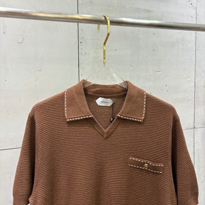Versace men's cotton knit polo shirt — 4