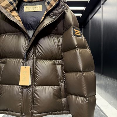 Burberry shiny shell hooded puffer jackets — 7