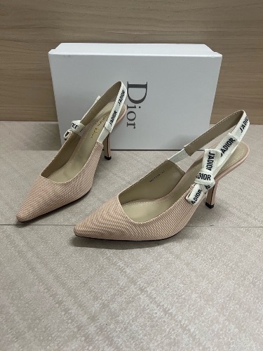 Dior J'Adior slingback pumps in nude technical fabric — 3
