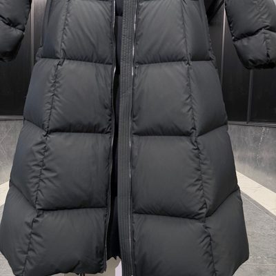 Moncler Faucon Long Down Jacket in black — 7
