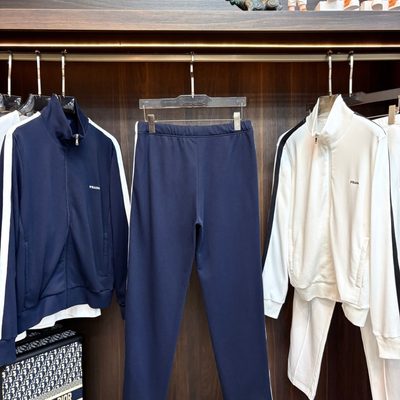 Prada navy blue athletic tracksuit set — 4