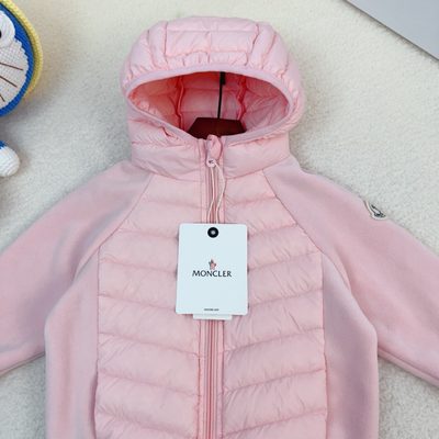 Moncler kids hooded hybrid zip-up jacket — 5