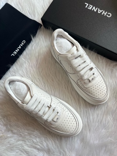 Chanel calfskin leather sneakers — 4