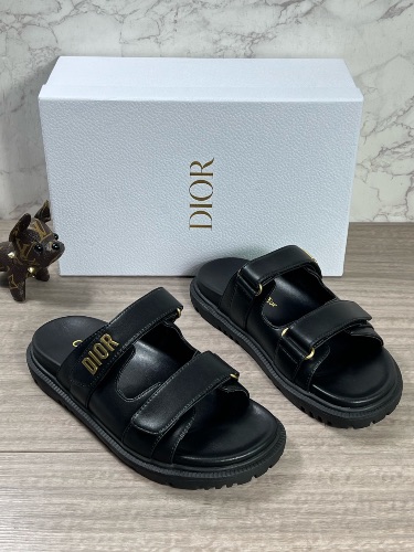 Dior Dioract black lambskin sandals