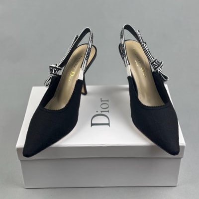 Dior J'Adior Slingback Pump Black Technical Fabric — 4