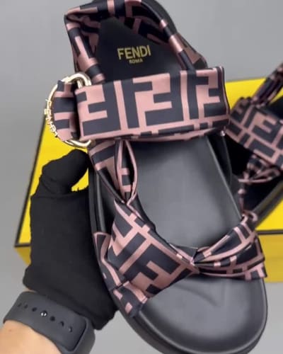 Fendi Feel FF satin sandals — 5