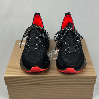 Christian Louboutin Trailnrun running sneakers in black suede, leather, and fabric — 3