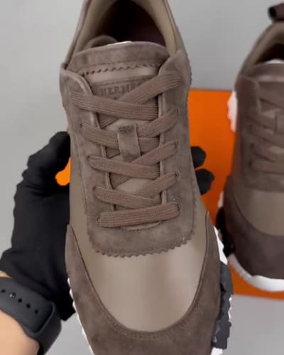 Hermès Bouncing sneaker in brown — 5