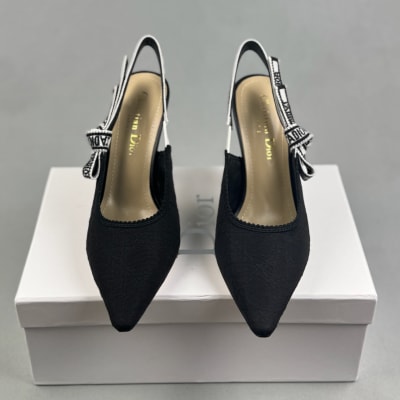 Dior J'Adior Slingback Pump Black Technical Fabric — 3