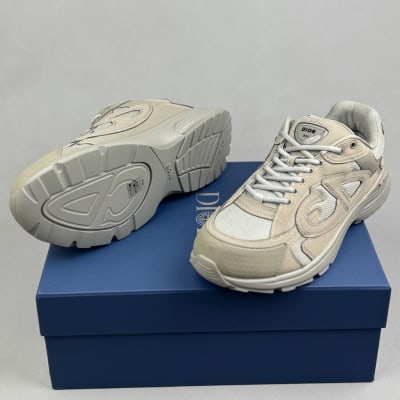 Dior B30 Sneaker in beige technical mesh and cotton