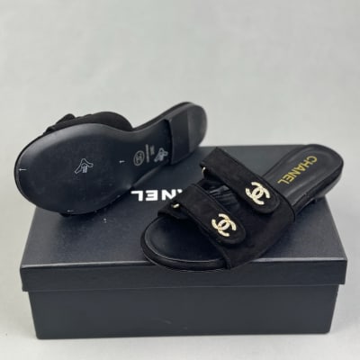 Chanel 26P CC Logo Slide Sandals