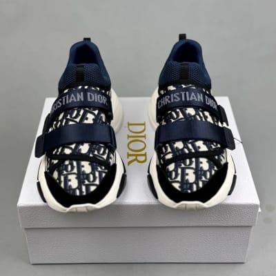 Dior D-Wander sneakers in Deep Blue Dior Oblique Technical Fabric — 3