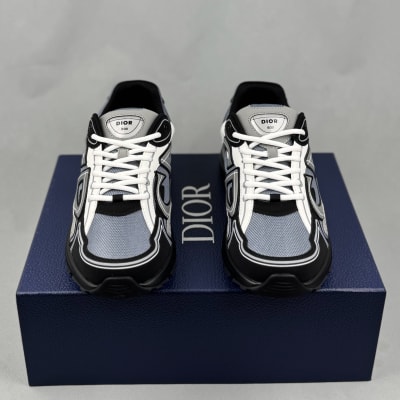 Dior B30 sneakers in a blue, grey, and white colorway — 3