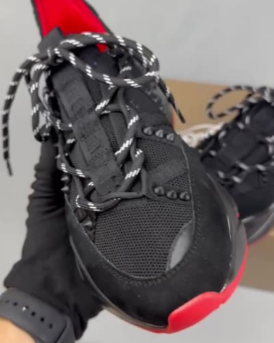 Christian Louboutin Trailnrun running sneakers in black suede, leather, and fabric — 5