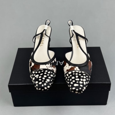 Chanel slingbacks multi-animal print in calfskin and lambskin — 3