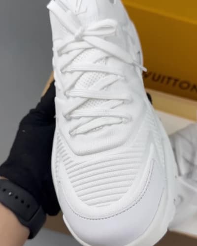 Louis Vuitton Tatic Knit Trainers in white — 5