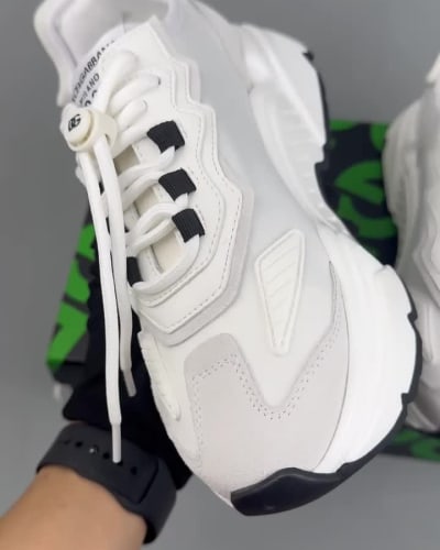 Dolce & Gabbana Daymaster sneakers in white with a black logo patch — 5