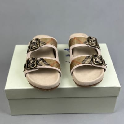 Burberry Check Suede Urchin Sandals — 3