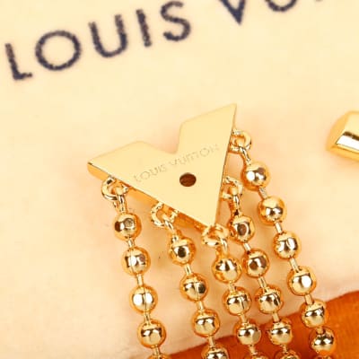 Louis Vuitton Essential V Fringe gold-tone earrings — 6