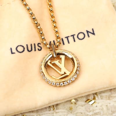 Louis Vuitton Louise By Night gold-colour hardware bracelet and Necklace — 5