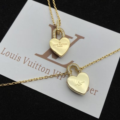 Louis Vuitton heart-shaped lock necklaces and earrings — 5