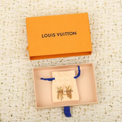 Louis Vuitton Essential V Fringe gold-tone earrings