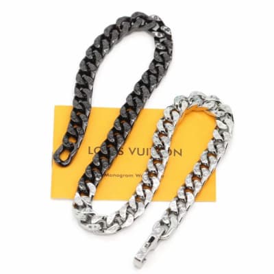Louis Vuitton stainless steel curb chain Necklace — 5