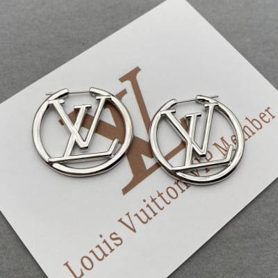 Louis Vuitton Louise silver hoop earrings — 5