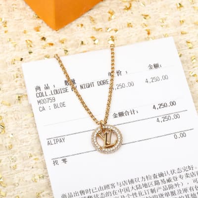 Louis Vuitton Louise By Night gold-colour hardware bracelet and Necklace — 3