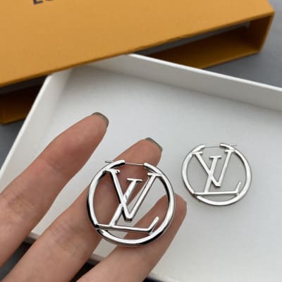 Louis Vuitton Louise silver hoop earrings — 3