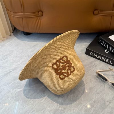 Loewe Anagram Raffia Bucket Hat — 8