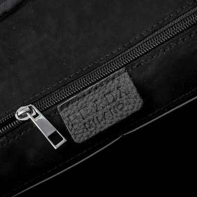 Prada black pebbled leather briefcase — 9