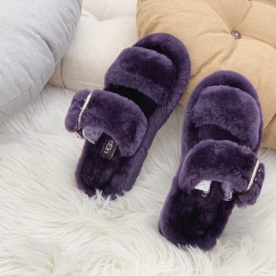 UGG Women's Oh Yeah is a fluffy sheepskin sandal — 3