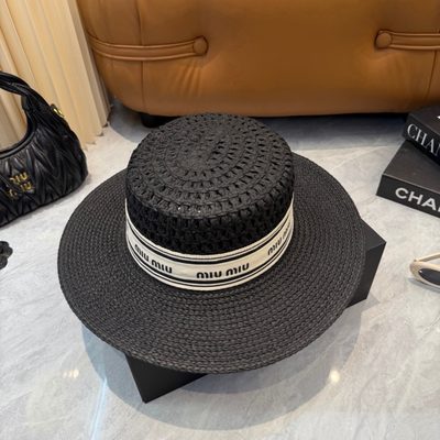 Dior D-Bobby Large Brim Straw Hat — 7