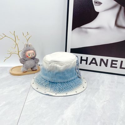 Chrome Hearts light-wash denim bucket hat — 7
