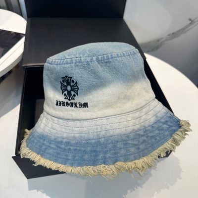 Chrome Hearts light-wash denim bucket hat — 5