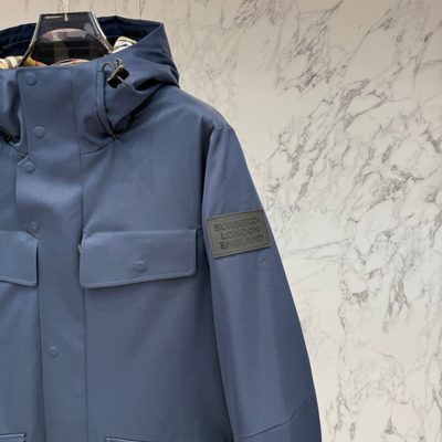 Burberry patch-pocket parka coats — 4