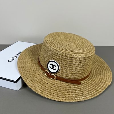 Chanel woven straw sun hat — 6